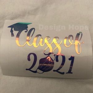 Class of 2021 holo decal 4”
